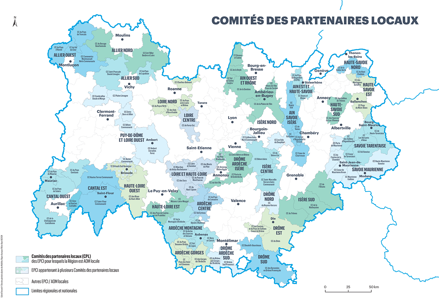 Carte des Comités des PartenairesLocaux