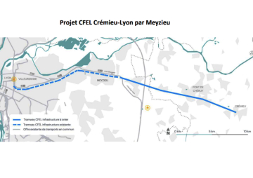 Tramway Crémieu-Lyon plan