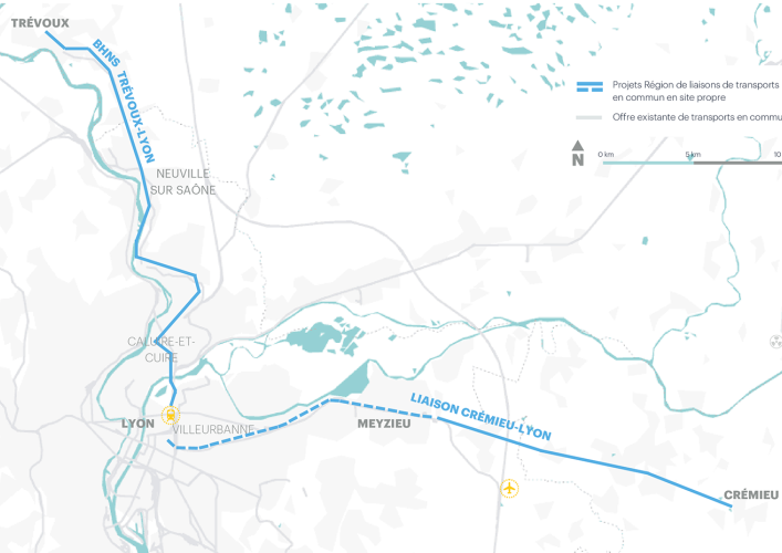 carte projets BHNS et CFEL