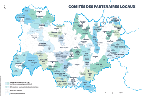 Carte des Comités des PartenairesLocaux